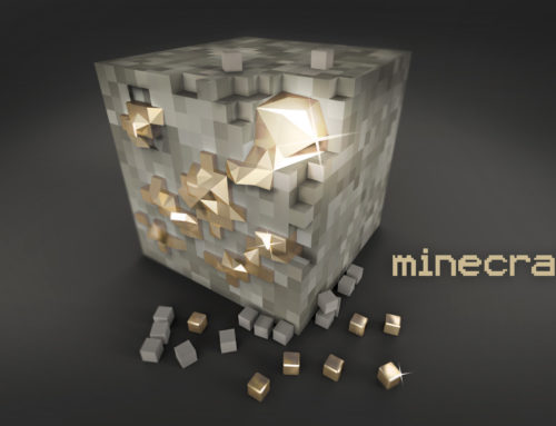3D Minecraft Diamond Block Wallpaper