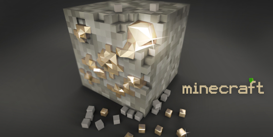 3D Minecraft Diamond Block Wallpaper